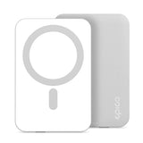Epico 20W Aluminium Trådløs Magnetisk Powerbank 5.000 mAh m. USB-C Kabel - MagSafe Kompatibel - Sølv
