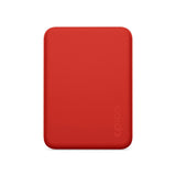 Epico 15W Trådløs Magnetisk Powerbank 4.200 mAh m. USB-C & Lightning Kabel - MagSafe Kompatibel - Rød
