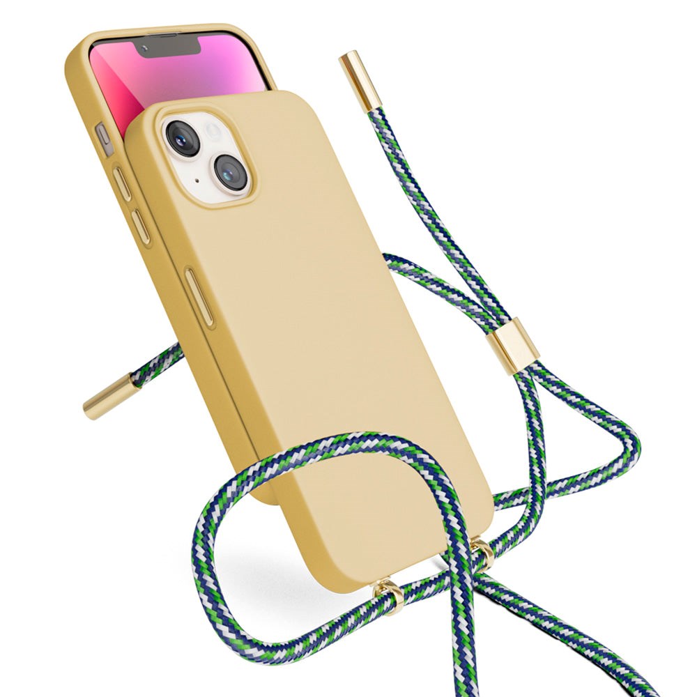 Epico iPhone 14 / 13 Silikone Necklace Bagside Cover - Sand