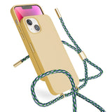 Epico iPhone 14 / 13 Silikone Necklace Bagside Cover - Sand