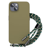 Epico iPhone 14 / 13 Silikone Necklace Bagside Cover - Grøn