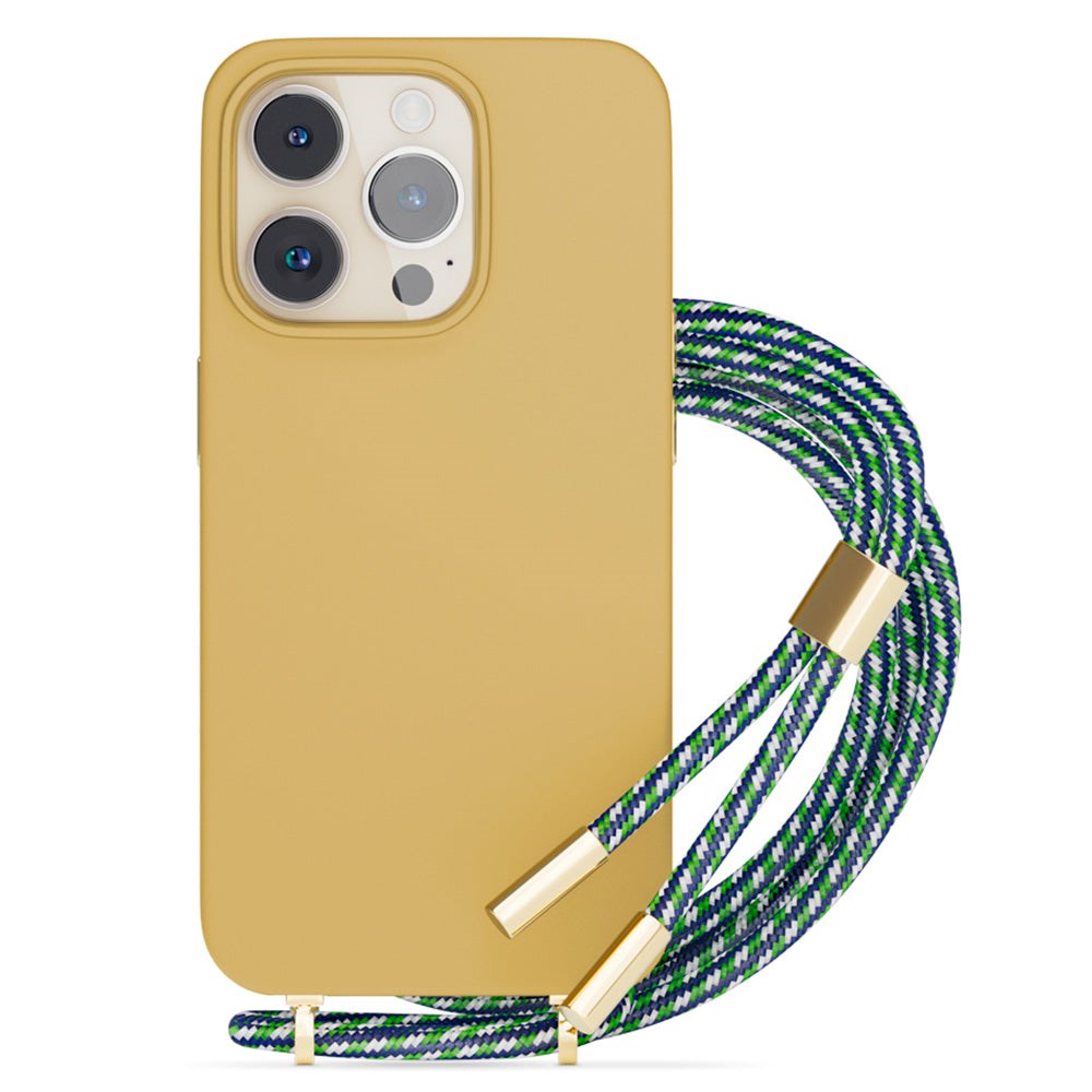 Epico iPhone 14 Pro Silikone Necklace Bagside Cover - Sand