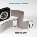 Apple Watch (38/40/SE/41/42mm) Epico Milanese+ (Plus) Rem i Rustfri Stål - Starlight - (DEMO)