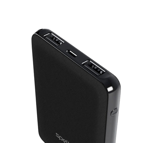 Spello Pocket Powerbank 10W m. 2 x USB-A - 5.000 mAh - Sort