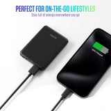 Spello Pocket Powerbank 10W m. 2 x USB-A - 5.000 mAh - Sort