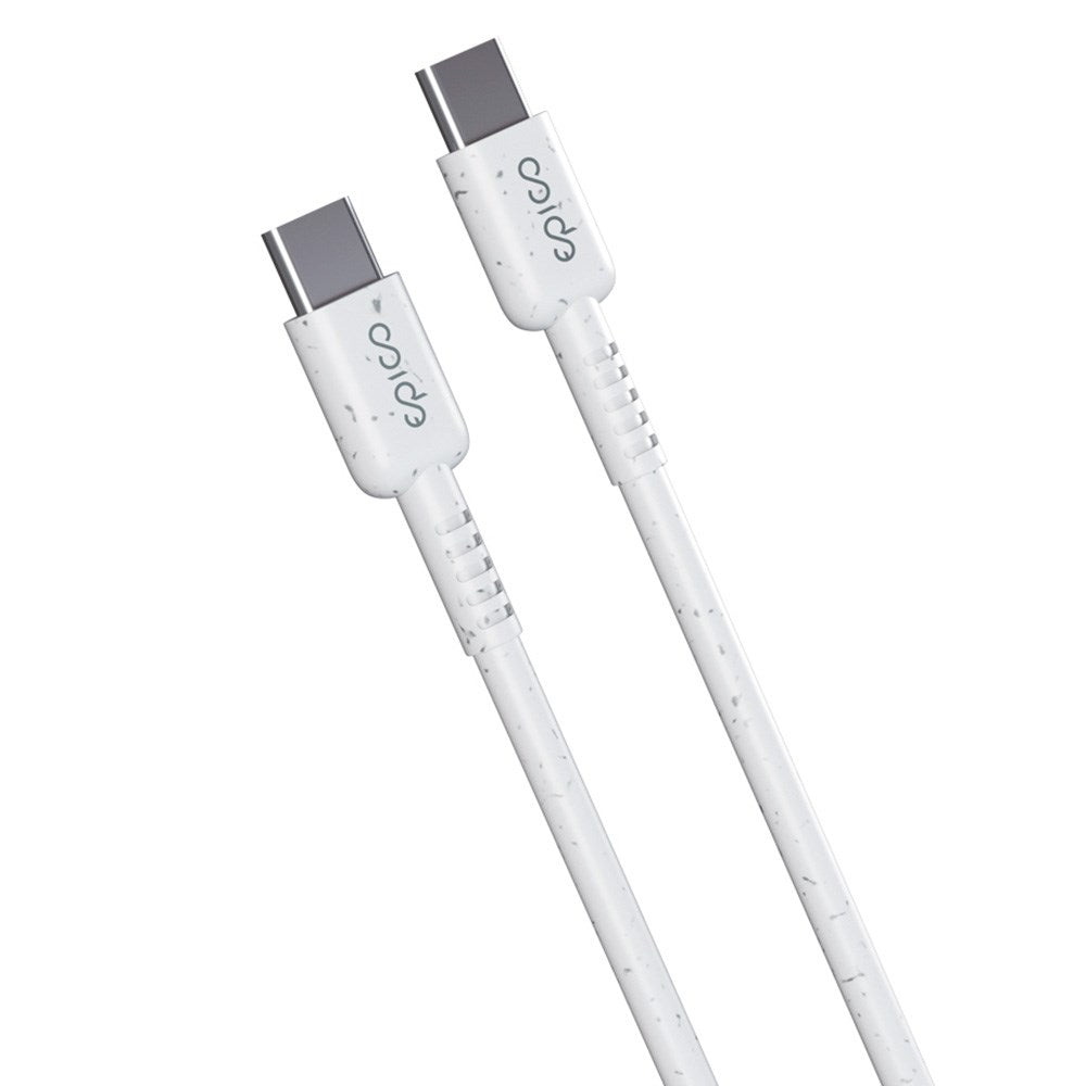 Epico Resolve USB-C Vægoplader PD 30W GaN med USB-C Kabel - 1.2 Meter - Hvid