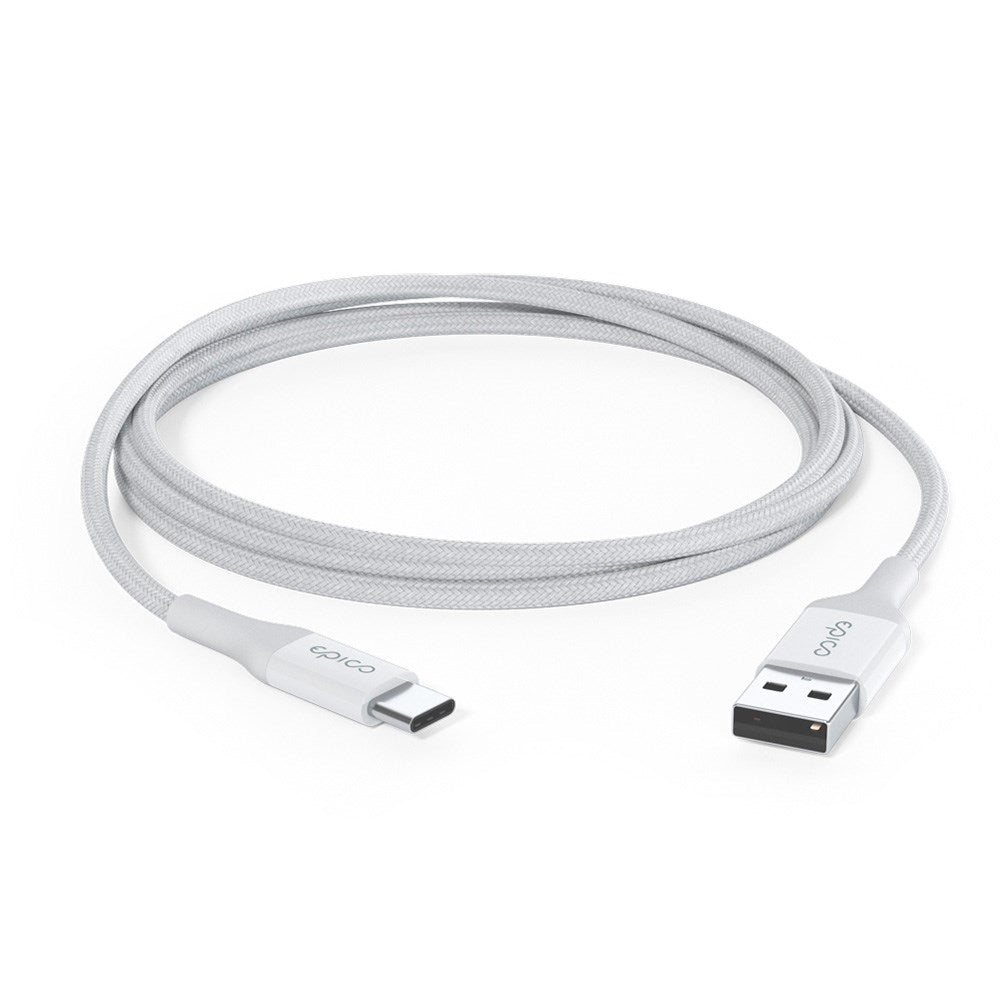 Epico Braided 18W USB-A til USB-C Kabel - 1.2m - Hvid