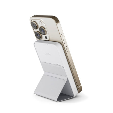 Epico Mag+ Stand Aluminium Powerbank 7000 mAh/20W - MagSafe Kompatibel - Hvid