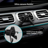 Epico Qi2 Mag+ Mobiloplader til Bil - 15W Trådløs Opladning - MagSafe Kompatibel - Sort