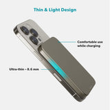 Epico 15W UltraPack EM51 5000 mAh Slim Alu Mag+ Power Bank - m. USB-C - Qi2 / MagSafe Kompatibel - Titanium