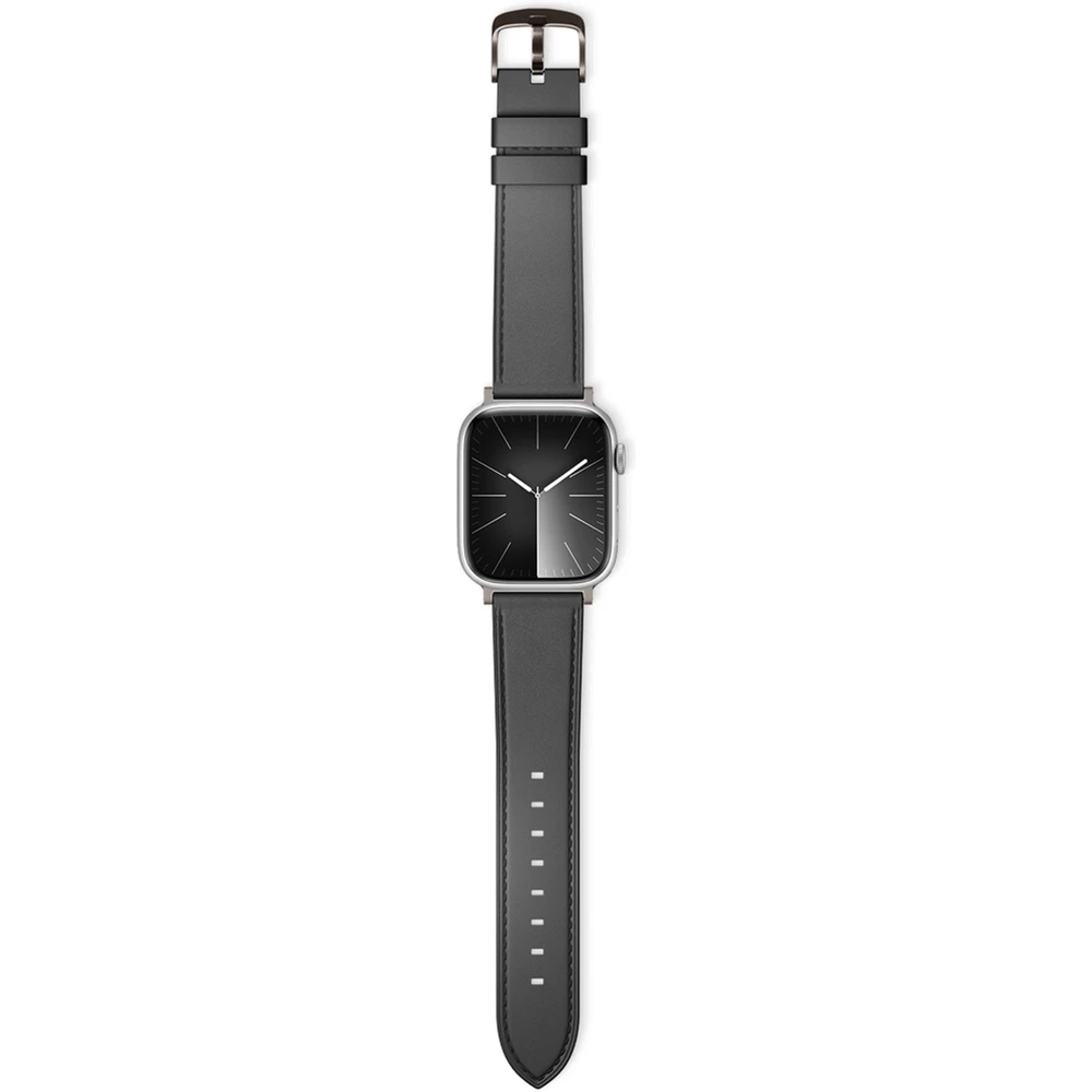 Apple Watch (42/44/SE/45/46/49mm) - Epico Ægte Læder Rem - Sort