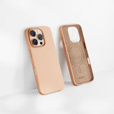 iPhone 16 Pro Epico Mag+ Silikone Bagside Cover - MagSafe Kompatibel - Desert Titanium
