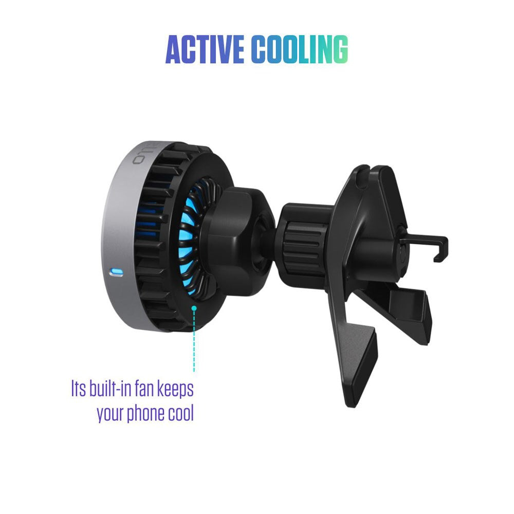 Spello Mobilholder til Bil (Magnetisk) - Trådløs Opladning (15W) - Qi2 & MagSafe Kompatibel - Sort