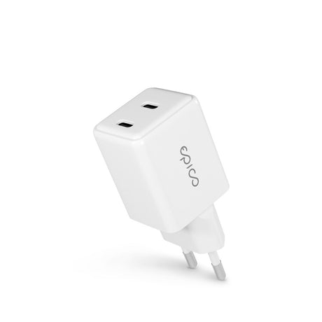 Epico - UltraBoost GaN 35W Vægoplader - 2x USB-C - Hvid