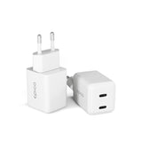 Epico - UltraBoost GaN 35W Vægoplader - 2x USB-C - Hvid