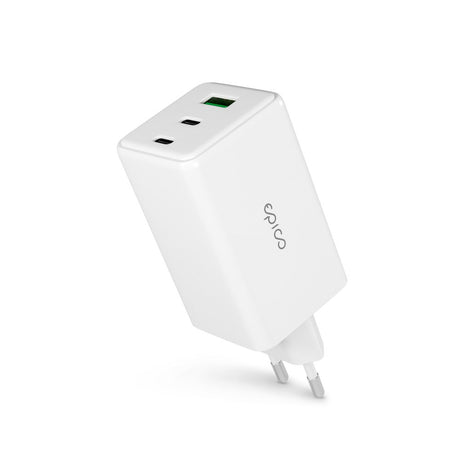 Epico - UltraBoost GaN 100W Vægoplader - 2x USB-C & 1x USB-A - Hvid