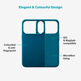 Epico Silicone Pro Mag+ Cover - iPhone 17 Pro - MagSafe Kompatibel - Petrol Blue