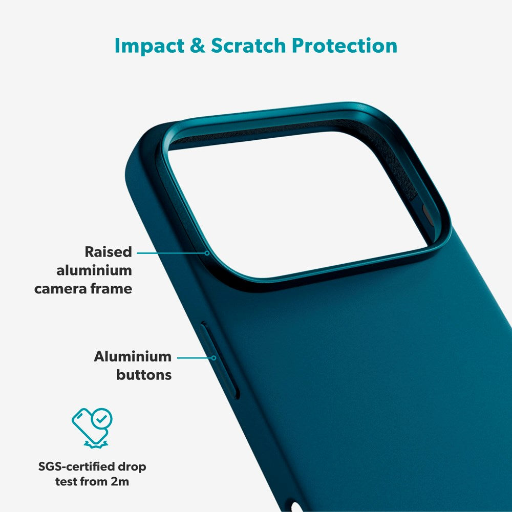 Epico Silicone Pro Mag+ Cover - iPhone 17 Pro Max - MagSafe Kompatibel - Petrol Blue