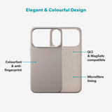 Epico Silicone Pro Mag+ Cover - iPhone 17 Pro - MagSafe Kompatibel - Titanium Beige