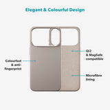 Epico Silicone Pro Mag+ Cover - iPhone 17 Pro Max - MagSafe Kompatibel - Titanium Beige