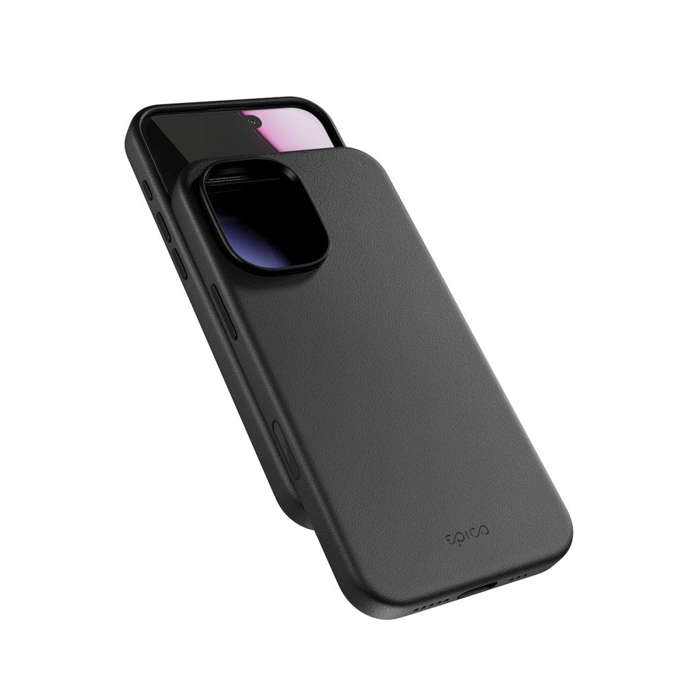 Epico Leather Pro Mag+ Cover - iPhone 17 - MagSafe Kompatibel - Sort