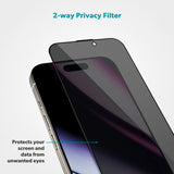 Epico - iPhone 17 Pro - Privacy Glass 3D Skærmbeskyttelsesglas m. Installationsramme - Gennemsigtig