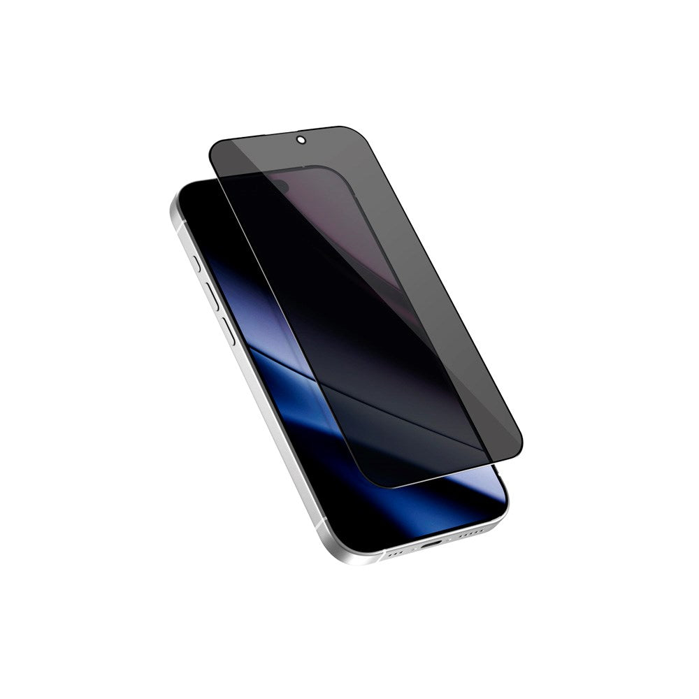 Epico - iPhone 17 Pro Max - Privacy Glass 3D Skærmbeskyttelsesglas m. Installationsramme - Gennemsigtig