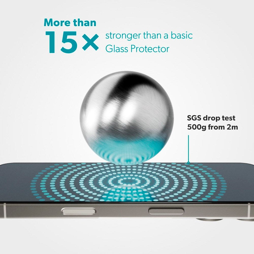 Epico - iPhone Air - ImpactCeramic Glass 3D Skærmbeskyttelsesglas - Gennemsigtig