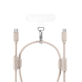 Epico Mobilstrop m. Integreret USB-C til USB-C Kabel - Beige