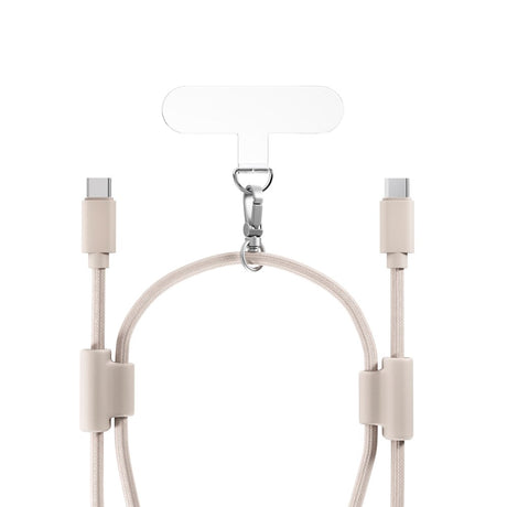 Epico Mobilstrop m. Integreret USB-C til USB-C Kabel - Beige
