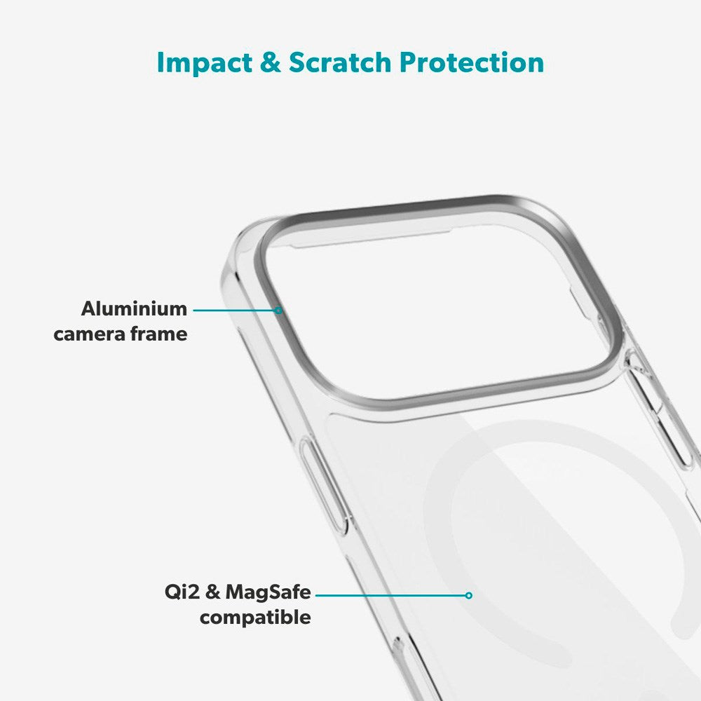 Epico iPhone 17 Pro SlimGlass Pro Mag+ Cover - MagSafe Kompatibel - Gennemsigtig