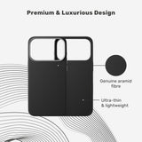 iPhone 17 Pro Max Epico UNUM FlexAramid Mag+ Bagside Cover - MagSafe Kompatibel - Sort
