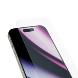 Epico - iPhone 15 Pro Max - Glass Standard Fit Skærmbeskyttelsesglas m. Installationsramme - Gennemsigtig