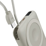 Epico UltraPack 22,5W Powerbank 10.000mAh m. Indbygget Udtrækkeligt USB-C Kabel - MagSafe / Qi2 Kompatibel - Grå