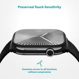 Epico - Apple Watch 11 / 10 (42mm) 3D+ Flexiglass m. Installationsramme - Gennemsigtig / Sort Kant