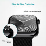Epico - Apple Watch 11 / 10 (46mm) 3D+ Flexiglass m. Installationsramme - Gennemsigtig / Sort Kant
