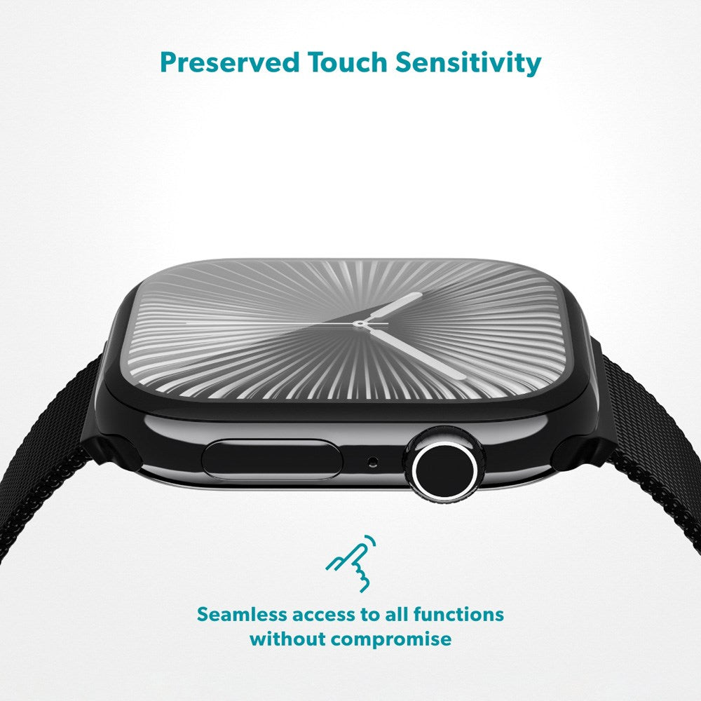 Epico - Apple Watch Ultra 3 / 2 / 1 (49mm) 3D+ Flexiglass m. Installationsramme - Gennemsigtig / Sort Kant