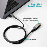 Epico UltraLink 2m HDMI til USB-C Kabel - 4K / 60Hz - Space Grey