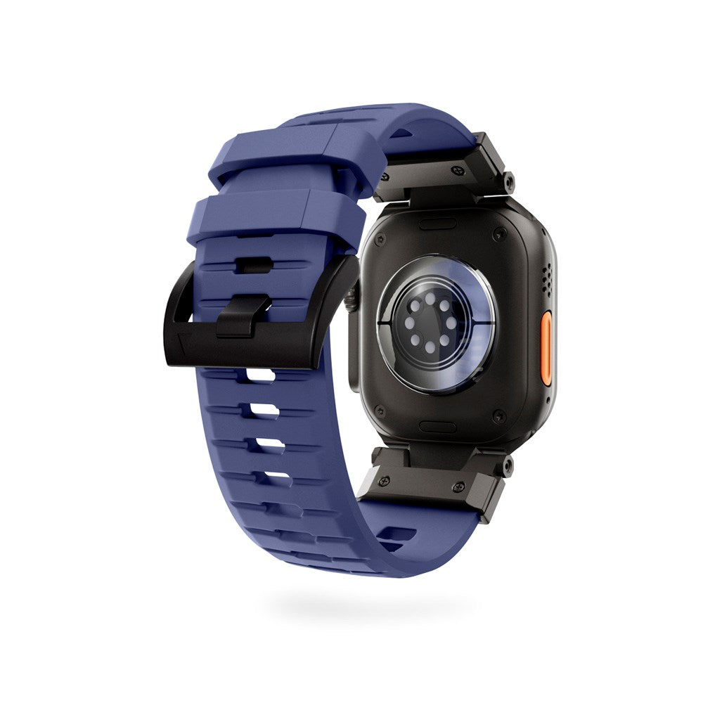 Apple Watch (42/44/SE/45/46/49) Epico Rubber Pro Urrem m. Metalspænde - Blå