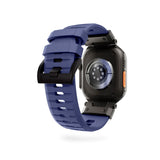 Apple Watch (42/44/SE/45/46/49) Epico Rubber Pro Urrem m. Metalspænde - Blå