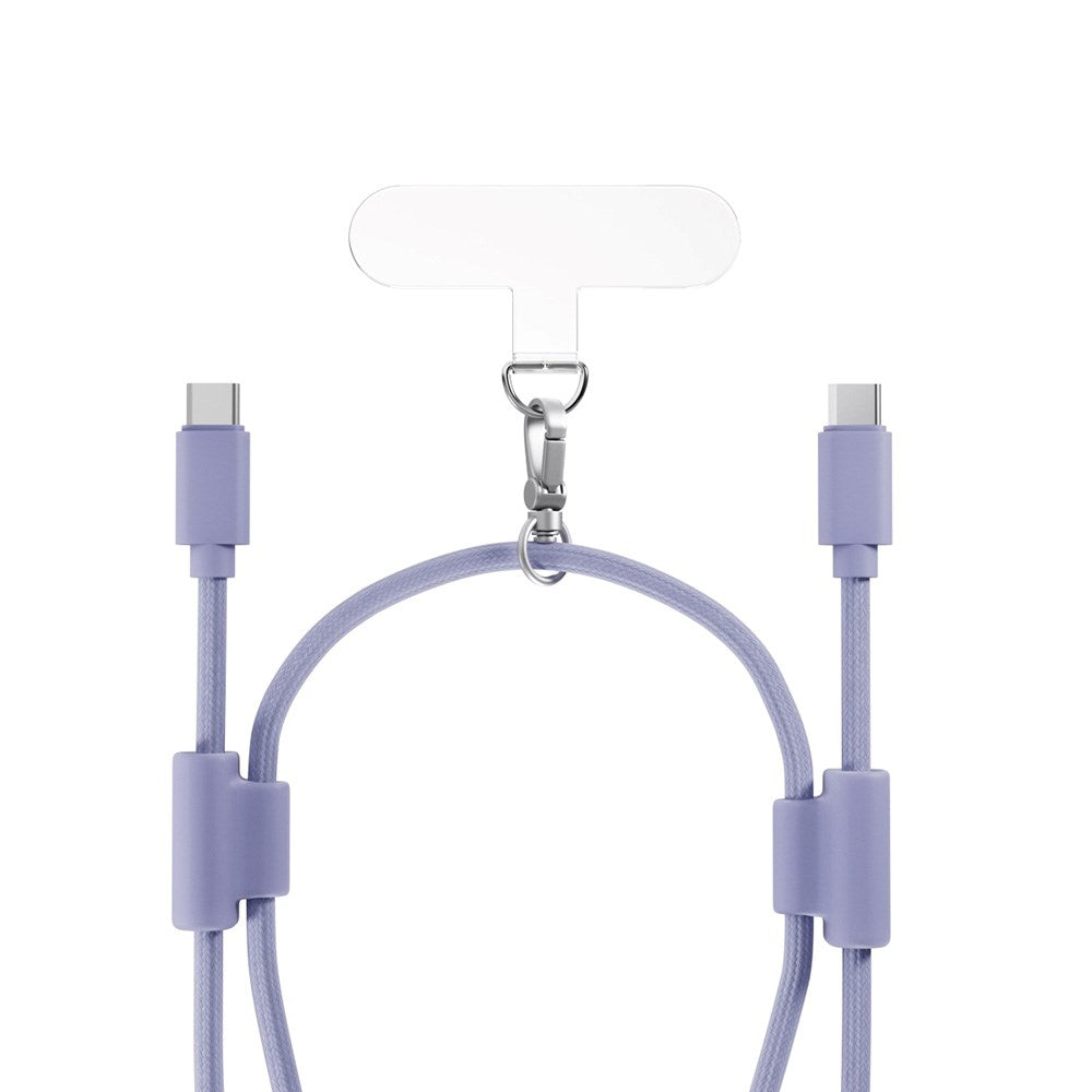 Epico Mobilstrop m. Integreret 60W USB-C til USB-C Kabel - Lilla