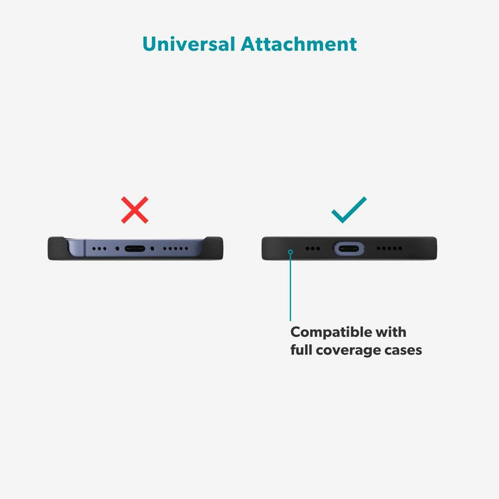 Epico Mobilstrop m. Integreret 60W USB-C til USB-C Kabel - Sort