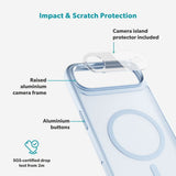 Epico iPhone Air HeroMatte Pro Mag+ Cover inkl. Kamerabeskyttelse - MagSafe Kompatibel - Blå