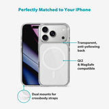 Epico iPhone 17 Pro Tile Mag+ Bagside Cover - MagSafe Kompatibel - Gennemsigtig / Hvid