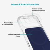 Epico iPhone 17 Pro Tile Mag+ Bagside Cover - MagSafe Kompatibel - Gennemsigtig / Blå