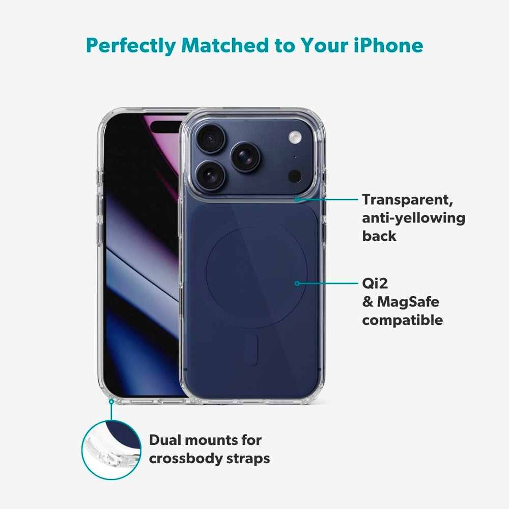 Epico iPhone 17 Pro Tile Mag+ Bagside Cover - MagSafe Kompatibel - Gennemsigtig / Blå