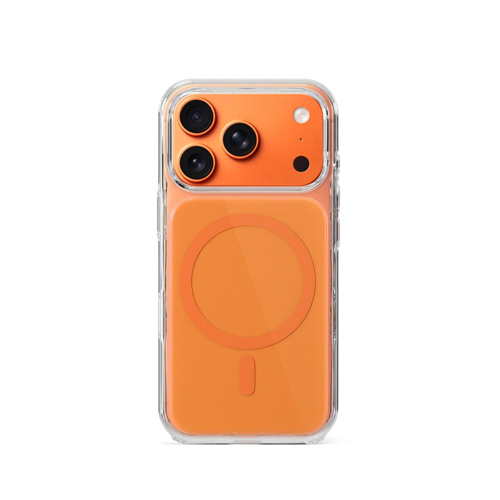 Epico iPhone 17 Pro Tile Mag+ Bagside Cover - MagSafe Kompatibel - Gennemsigtig / Orange
