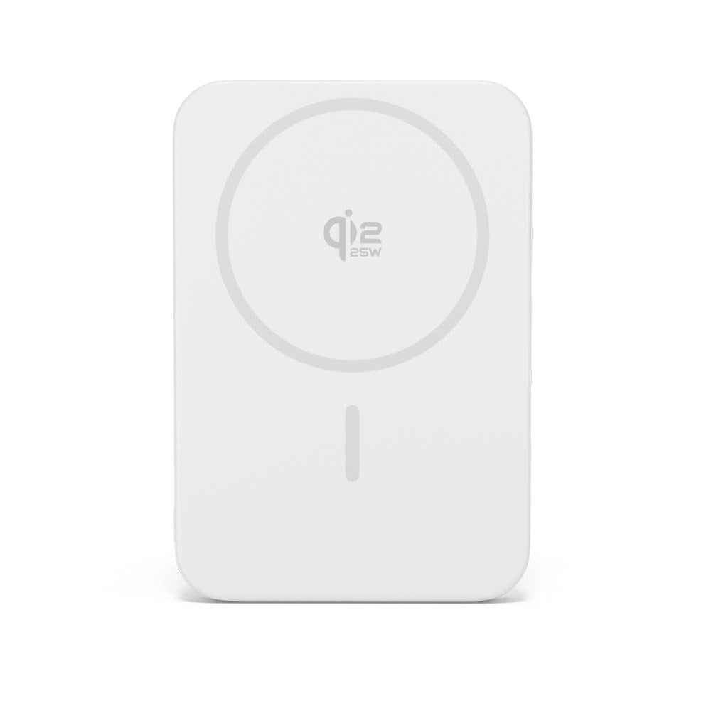 Epico UltraPack EM55 Trådløs PowerBank - 25W & 5000 mAh - Qi2 / MagSafe Kompatibel - Sølv