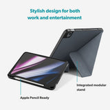 iPad 11" (2025) / 10.9" (2024 / 2022) Epico SolidWoven Flip Cover m. Ståfunktion - Sort