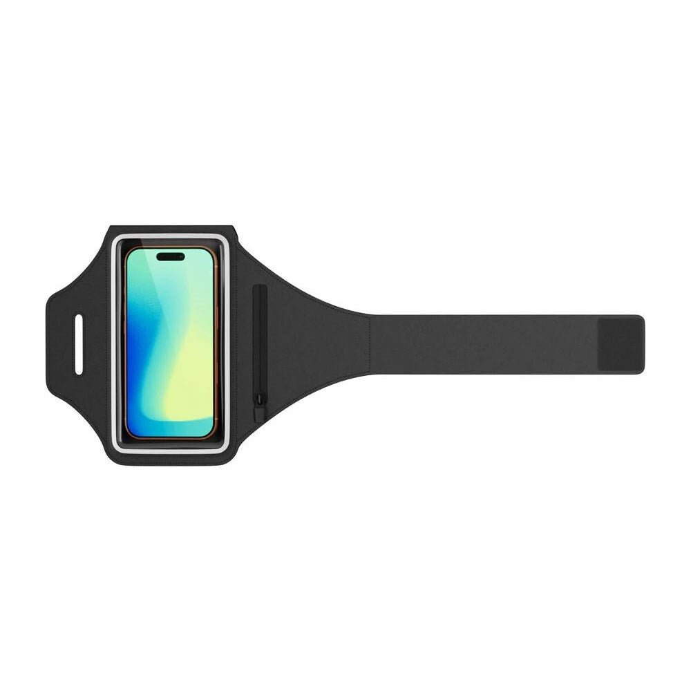 Spello Smartphone Løbearmbånd m. Refleks - Maks. 6.9" - Sort / Gennemsigtig
